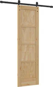 VidaXL Συρόμενη Πόρτα 61 x 198,5 εκ. Επεξεργασμένο Ξύλο Φυσικό