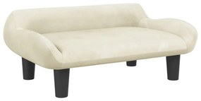 vidaXL Καναπές Παιδικός κρεμ 70x40x24 εκ. από Βελούδο