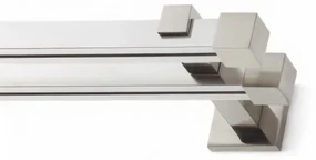 Μεταλλικός Σιδηρόδρομος Τοίχου διπλός Anartisi Aluminium Rail Collection MADISON T20 σε χρώμα INOX POLISHED (ΙΝΟΞ ΓΥΑΛΙΣΤΕΡΟ) 200 εκ