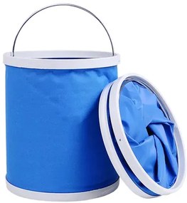 Πτυσσόμενος κουβάς FISH-0051, υφασμάτινος, 13L, Φ24x30cm, μπλε