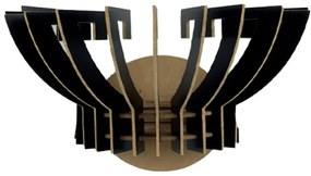 Φωτιστικό Τοίχου - Απλίκα 390FLH2123 32x22x19cm E27 40W Black Opviq