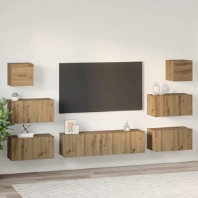 vidaXL Σετ επίπλου τηλεόρασης 8 pcs artisan δρυς 60 x 30 x 30 cm
