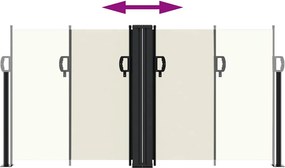 vidaXL Σκίαστρο Πλαϊνό Συρόμενο Κρεμ 120 x 1200 εκ.