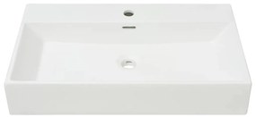 vidaXL Νιπτήρας με Οπή Βρύσης Λευκός 76 x 42,5 x 14,5 εκ. Κεραμικός