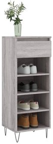 vidaXL Παπουτσοθήκη Γκρι Sonoma 40x36x105 εκ. από Επεξεργασμένο Ξύλο