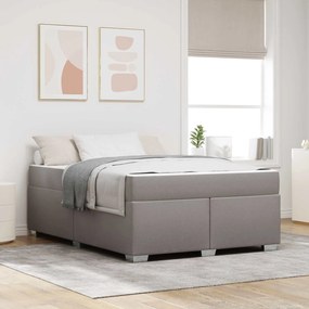 VidaXL Σκελετός Κρεβατιού Taupe 140 x 200 cm ύφασμα