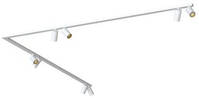 Φωτιστικό Οροφής - Σποτ Mono Corner 7697 8xGU10 10W 2X200 White-Gold Nowodvorski Metal, Plastic