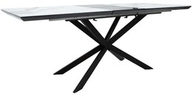 Intrahome Τραπέζι επεκτεινόμενο Palan Intrahome MDF όψη μαρμάρου γκρι-μαύρο 160-200x80x77εκ | SKU: INTRAPA-212111147