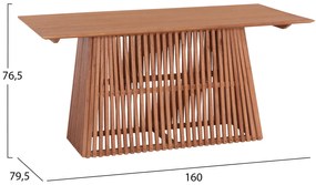 ΣΕΤ ΤΡΑΠΕΖΑΡΙΑΣ 5ΤΜΧ BRANN HM21078.03 ΟΡΘΟΓΩΝΙΟ ΤΡΑΠΕΖΙ &amp; 4 ΚΑΡΕΚΛΕΣ