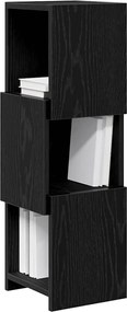 vidaXL Γωνιακό Ντουλάπι Μαύρη Οξυά 25,5x25x80εκ Επεξεργασμένο ξύλο