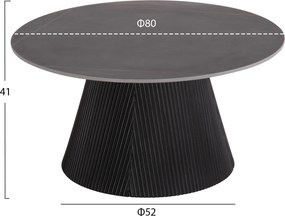 ΣΕΤ 2ΤΜΧ ΤΡΑΠΕΖΙΑ ΣΑΛΟΝΙΟΥ DUNCAN HM21081 MDF ΚΑΙ ΚΕΡΑΜΙΚΟ TOP Φ80εκ & Φ45εκ