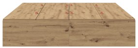 vidaXL Κρεβάτι αποθήκευσης Artisan Oak 150x200 εκ