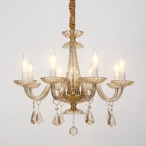 Πολυέλαιος 8Φ BLK80388PCMG Gold Crystal, Metal