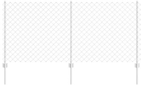 vidaXL Τεντώτο με στήριγμα Ασημί 1 x 10 m Ατσάλι