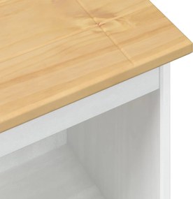 vidaXL Βιβλιοθήκη Λευκό 46 x 29 x 100 εκ. Στερεά ξυλεία πεύκου