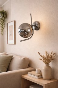 Stewehome απλίκα με γυάλινο και γκρι μεταλλική βάση