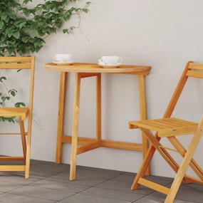 vidaXL Τραπέζι Κήπου Καφέ 78 x 46 x 75 εκ Μασίφ ξύλο ακακίας