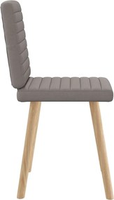 vidaXL Πολυθρόνες Τραπεζαρίας 2 τεμ. Taupe Υφασμάτινες