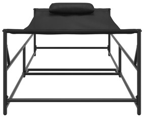 vidaXL Ξαπλώστρα Κήπου - Ανθρακί - 200x74x73 εκ. - Χάλυβας & Τεξτιλίνη