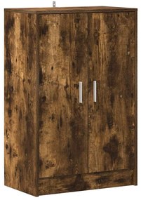 vidaXL Παπουτσοθήκη Καπνιστή Δρυς 60x35x92 εκ. από Επεξεργασμένο Ξύλο