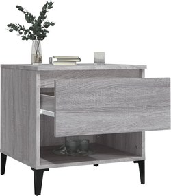 vidaXL Βοηθητικά Τραπέζια 2 τεμ. Γκρι Sonoma 50x46x50 εκ. Επεξ. Ξύλο