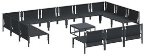 vidaXL Σετ Καναπέ Κήπου 14 pcs Ανθρακί Ατσάλι