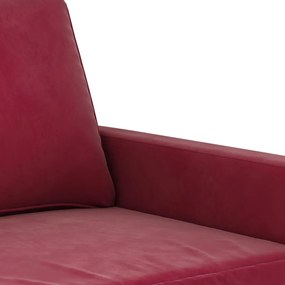vidaXL Καναπές Διθέσιος Μπορντό 120 εκ. Βελούδινος