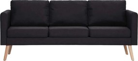 vidaXL Σετ Σαλονιού 2 Τεμαχίων Μαύρο Υφασμάτινο
