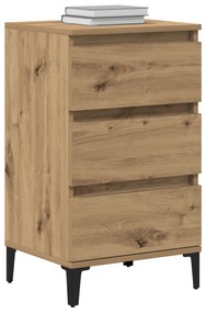 vidaXL Κομοδίνο Καλλιτέχνη Δρυς 40x35x70 εκ Επεξεργασμένο Ξύλο