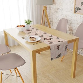 Τραβέρσα Αλέκιαστη Butterfly 450 Coral DimCol 40Χ180 40x180cm Cotton-Polyester