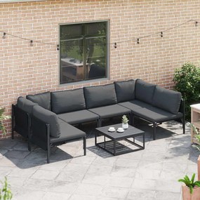vidaXL Σετ Καναπέ Κήπου 7 pcs Ανθρακί Ατσάλι