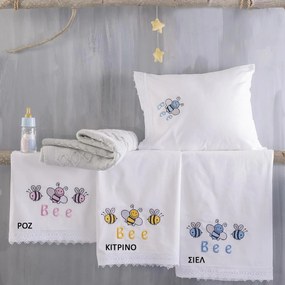 Σεντόνια Κούνιας (Σετ) Rythmos Baby HoneyBee Λευκό