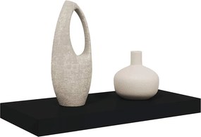 vidaXL Ράφι Τοίχου Μαύρο 50x23,5x3,8 εκ. MDF
