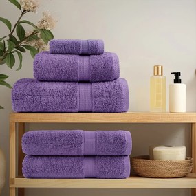vidaXL Πετσέτες 4 pcs Μοβ 15 x 21 cm Βαμβάκι