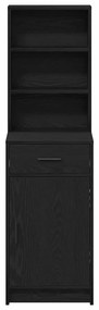vidaXL Highboard Μαύρη δρυς 40 x 40.5 x 135 εκ. Επεξεργασμένο ξύλο