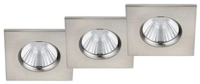 Φωτιστικό Σποτ Χωνευτό Trio Lighting Zagros 650610307 Νίκελ Ματ (IP65) (ΣΕΤ 3 ΤΕΜ.)