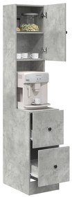 vidaXL Ντουλάπι Κουζίνας Γκρι Σκυριά 35x50x180 εκ. Μοριοσανίδας