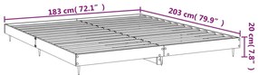 Πλαίσιο Κρεβατιού Γυαλιστερό Λευκό 180x200 εκ Επεξεργ. Ξύλο - Λευκό