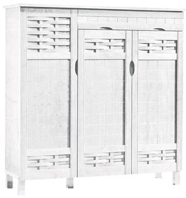 WOODWELL Παπουτσοθήκη - Ντουλάπι 3 Πόρτες με 1 Συρτάρι Απόχρωση Άσπρο 115x38x119cm Ε8377,3