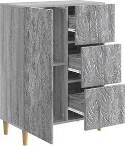 vidaXL Πλαϊνό γραφείο Γκρι Sonoma 66 x 34,5 x 90 εκ Επεξεργασμένο Ξύλο