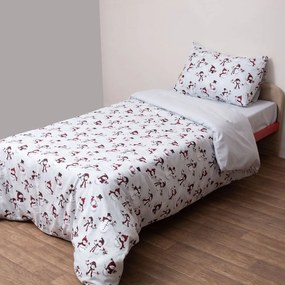 Φανελένια Σεντόνια Μονά (Σετ) Viopros Kids 2642 Grey Γαλάζιο Με Λάστιχο 100x200+25