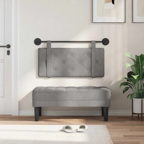 vidaXL Κρεμαστό Κεφαλάρι Ανοιχτό γκρι Βελούδο