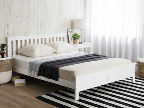 Κρεβάτι Berwyn 600, Διπλό, Άσπρο, 180x200, Ξύλο, Τάβλες για Κρεβάτι, 189x208x88cm, 34 kg, Ξύλο: Πεύκο | Epipla1.gr