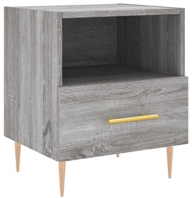 vidaXL Κομοδίνα 2 τεμ. Γκρι Sonoma 40 x 35 x 47,5 εκ. Επεξεργ. Ξύλο