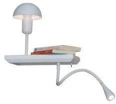 Απλίκα Φωτιστικό Τοίχου LED 3W Reading Light Ράφι 30cm Σποτ Αριστερά Φωτιστικό Ε27 Rowan Homelighting-77-4065-Μαύρο 77-4065