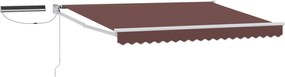 vidaXL Ηλεκτρικό Αναδιπλούμενο Σκίαστρο Καφέ 2,5 x 2 m