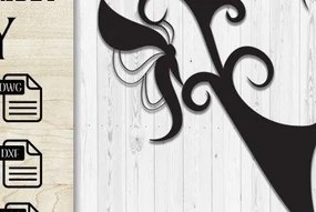 Intra απο ξύλο plywood  Χρώμα wenge 3mm-4mm πάχος - Floral Butterfly Alphabet Y Δίασταση 30x20 cm INTRAFABR-68699051