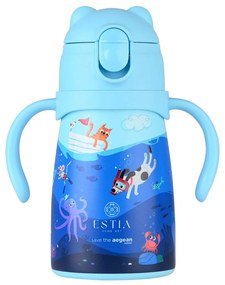 Παγούρι - Θερμός 300ml Με Καλαμάκι Estia Save The Aegean Ocean Play 01-33170