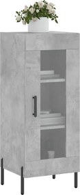 vidaXL Ντουλάπι Γκρι Σκυροδέματος 34,5x34x90 εκ. Επεξεργασμένο Ξύλο