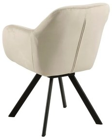 Καρέκλα Oakland 326, Beige, 82x58x62cm, 8 kg, Ταπισερί, Μεταλλικά, Μπράτσα | Epipla1.gr